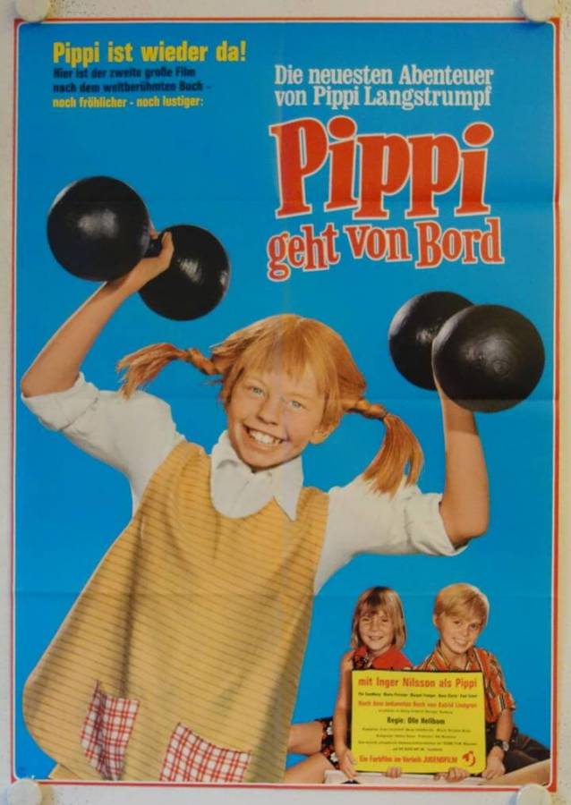 Pippi geht von Bord originales deutsches Filmplakat (R70s)